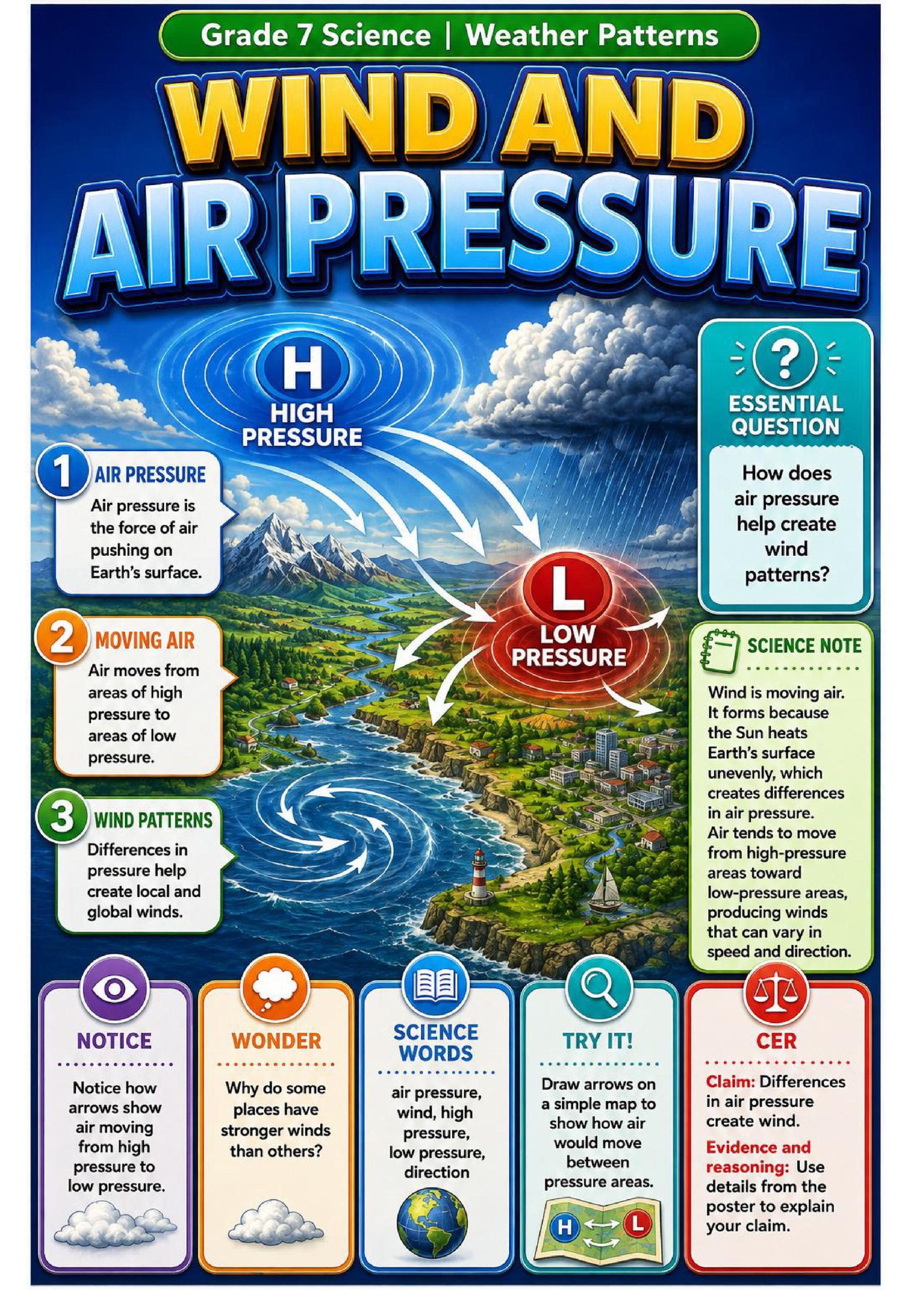 Weather Patterns Phenomena Poster Set